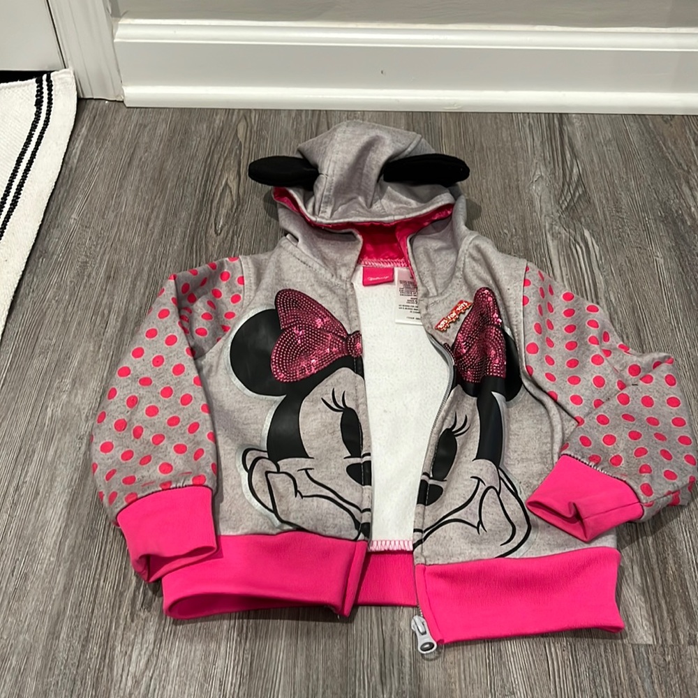 Girls mini mouse zip up. Disney